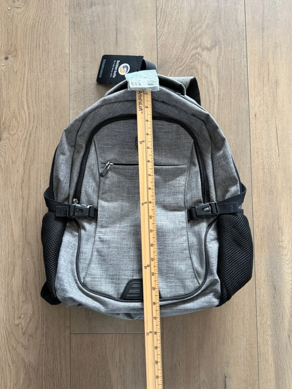 NEW Soldier Knife Anti Theft Laptop Travel Backpack Grey Large Combination Lock